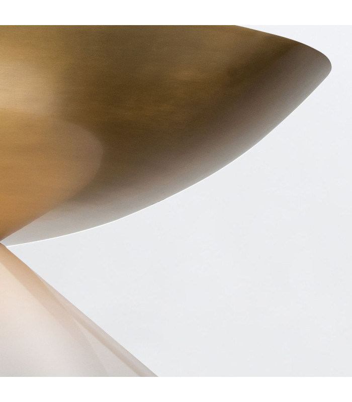 Saucer 4 Light Dome Pendant Ceiling Light Aged Brass-11