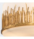 Sawgrass 38cm Cylindrical Pendant Ceiling Light Gold Leaf with Antique Glaze-4
