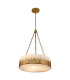 Sawgrass 53cm Cylindrical Pendant Ceiling Light Gold Leaf with Antique Glaze-1