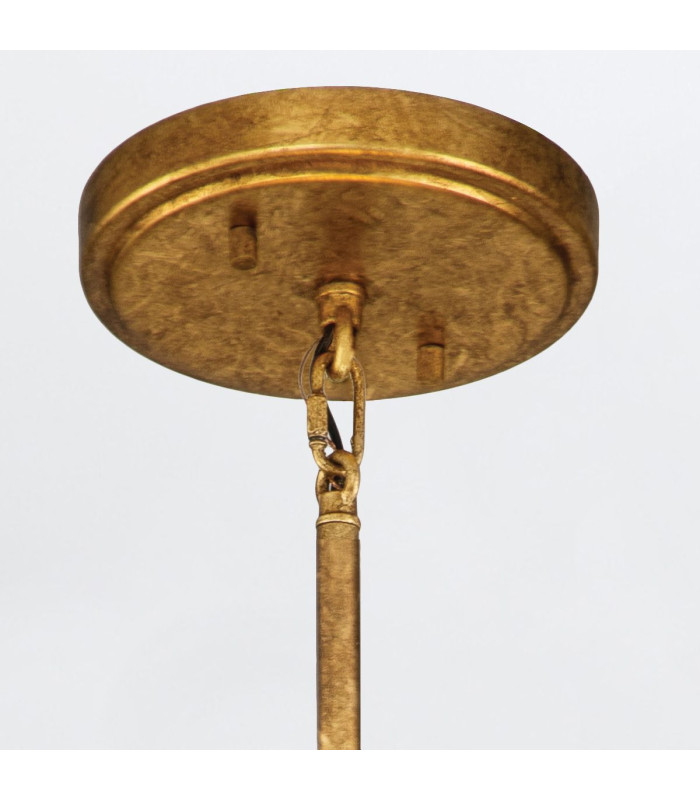 Sawgrass 38cm Cylindrical Pendant Ceiling Light Gold Leaf with Antique Glaze-5