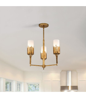 Sawgrass Multi Arm Pendant Ceiling Light Gold Leaf with Antique Glaze-2