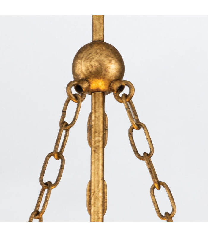 Sawgrass 38cm Cylindrical Pendant Ceiling Light Gold Leaf with Antique Glaze-6