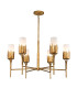 Sawgrass 6 Light Multi Arm Pendant Ceiling Light Gold Leaf with Antique Glaze-1