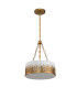 Sawgrass 38cm Cylindrical Pendant Ceiling Light Gold Leaf with Antique Glaze-7
