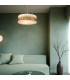 Sawgrass 53cm Cylindrical Pendant Ceiling Light Gold Leaf with Antique Glaze-4