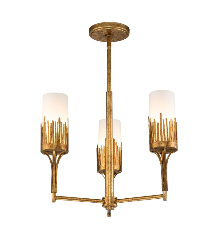 Sawgrass Multi Arm Pendant Ceiling Light Gold Leaf with Antique Glaze-5
