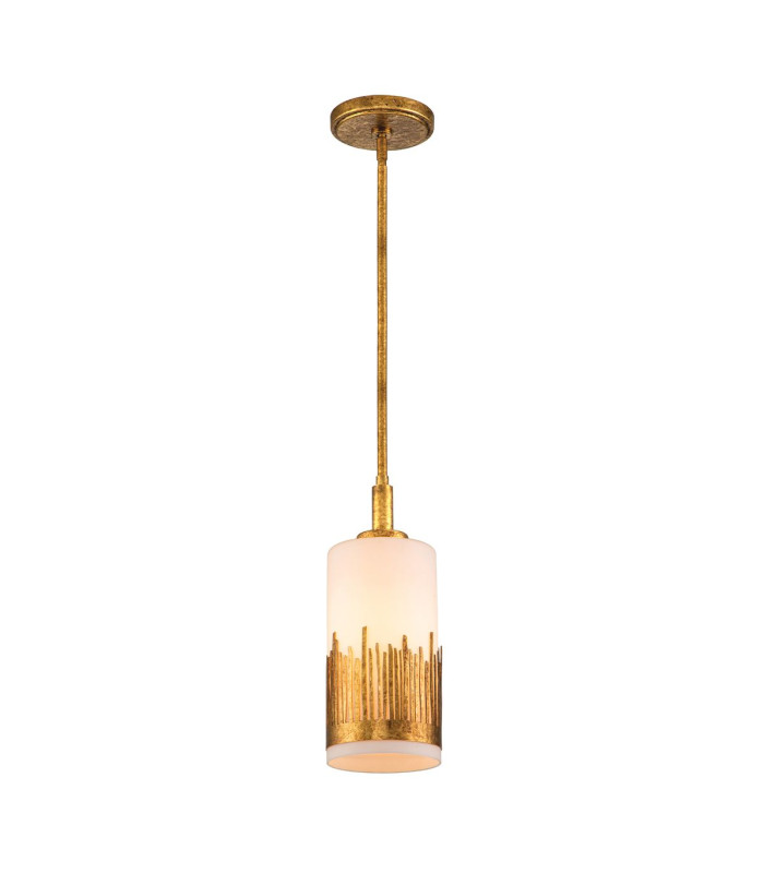 Sawgrass Slim Pendant Ceiling Light Gold Leaf with Antique Glaze-1