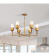 Sawgrass 6 Light Multi Arm Pendant Ceiling Light Gold Leaf with Antique Glaze-4