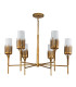 Sawgrass 6 Light Multi Arm Pendant Ceiling Light Gold Leaf with Antique Glaze-5