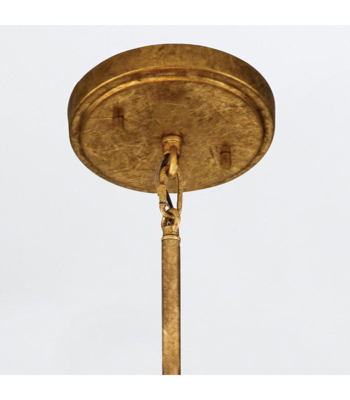 Sawgrass 53cm Cylindrical Pendant Ceiling Light Gold Leaf with Antique Glaze-7