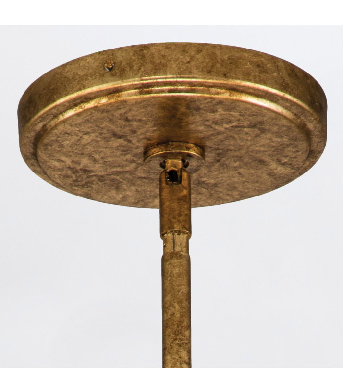 Sawgrass Multi Arm Pendant Ceiling Light Gold Leaf with Antique Glaze-8