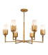 Sawgrass 6 Light Multi Arm Pendant Ceiling Light Gold Leaf with Antique Glaze-6
