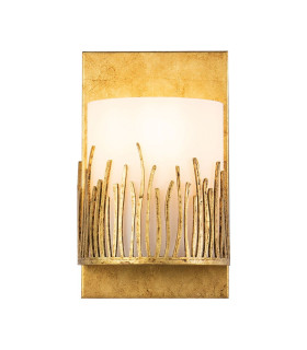 Sawgrass Bathroom Wall Lamp Gold Leaf with Antique Glaze IP44-1