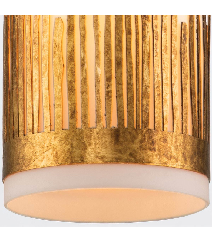 Sawgrass Slim Pendant Ceiling Light Gold Leaf with Antique Glaze-6