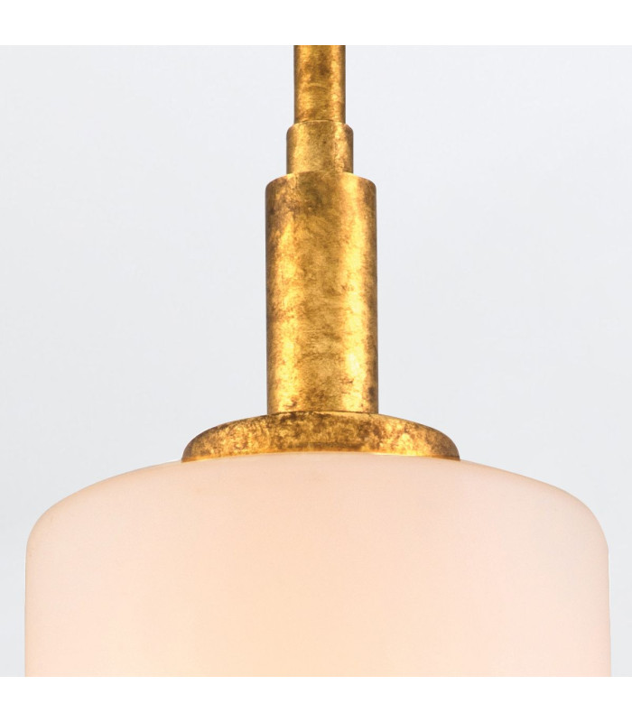Sawgrass Slim Pendant Ceiling Light Gold Leaf with Antique Glaze-7