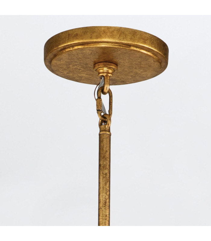 Sawgrass 6 Light Multi Arm Pendant Ceiling Light Gold Leaf with Antique Glaze-10