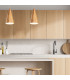 Angular Dome Pendant Ceiling Light Teak-2