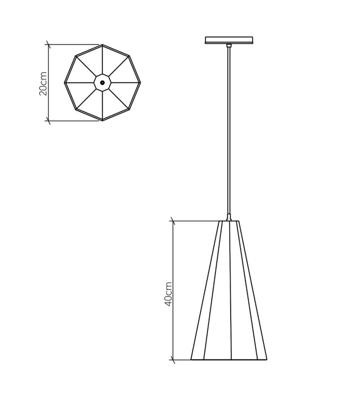 Angular Dome Pendant Ceiling Light Teak-3