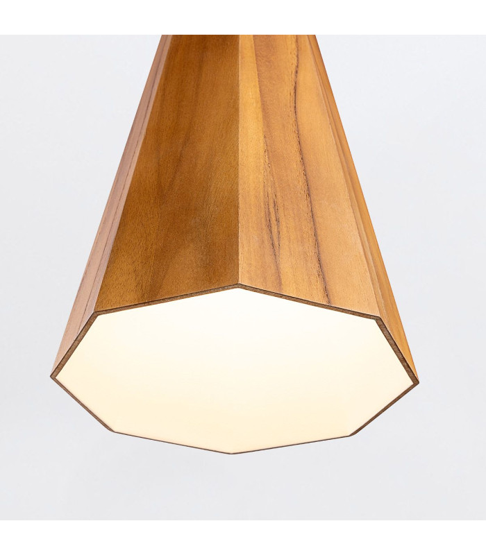 Angular Dome Pendant Ceiling Light Teak-5