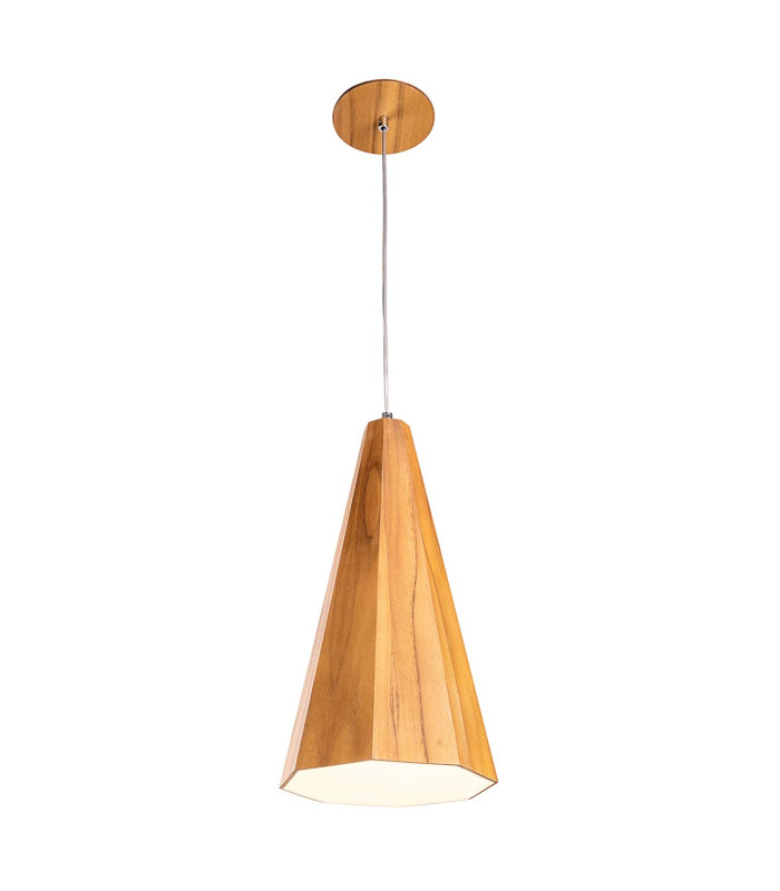 Angular Dome Pendant Ceiling Light Teak-6