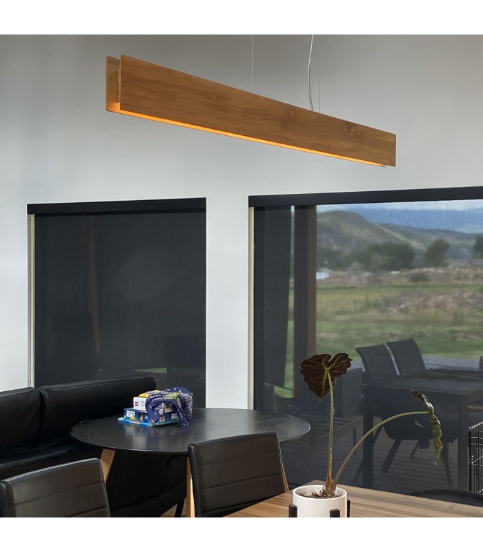 Clean Bar Pendant Ceiling Light Teak-4