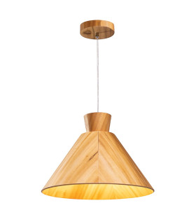 Conical Dome Pendant Ceiling Light Teak-1