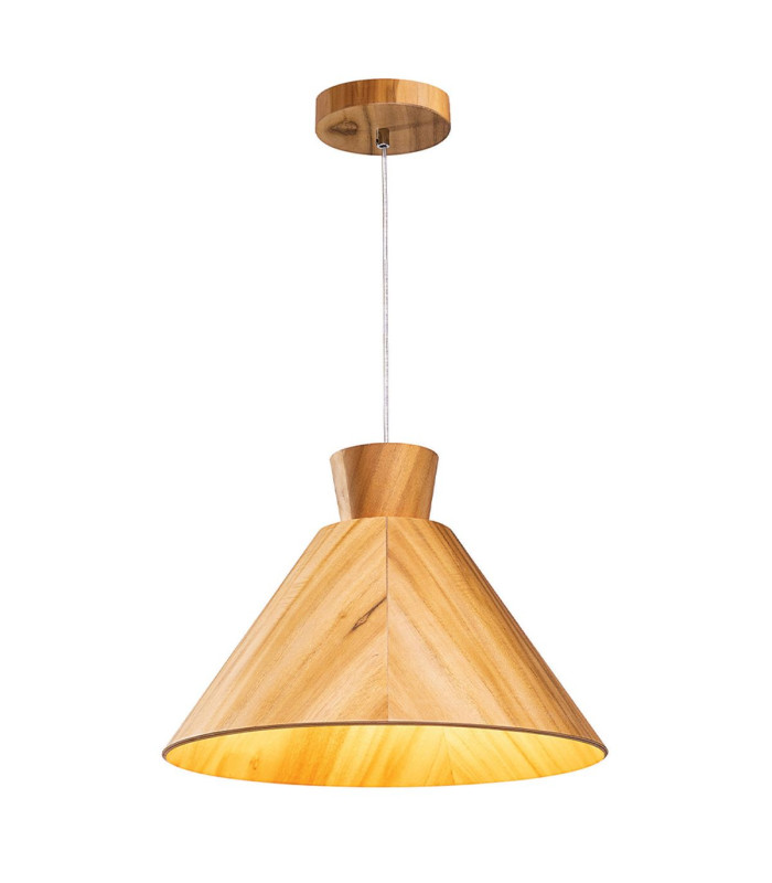 Conical Dome Pendant Ceiling Light Teak-1