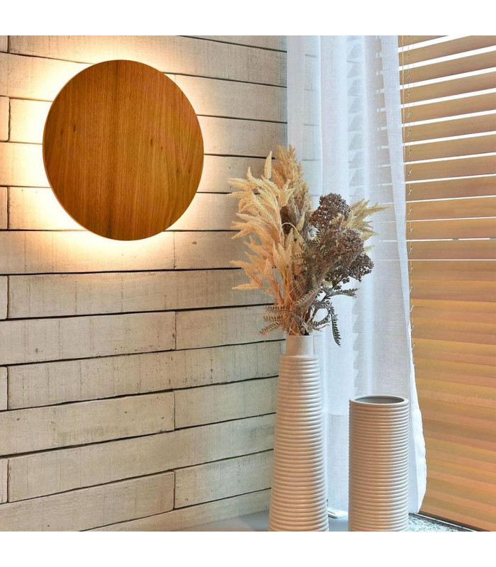 Clean Flush Wall Lamp Teak-4