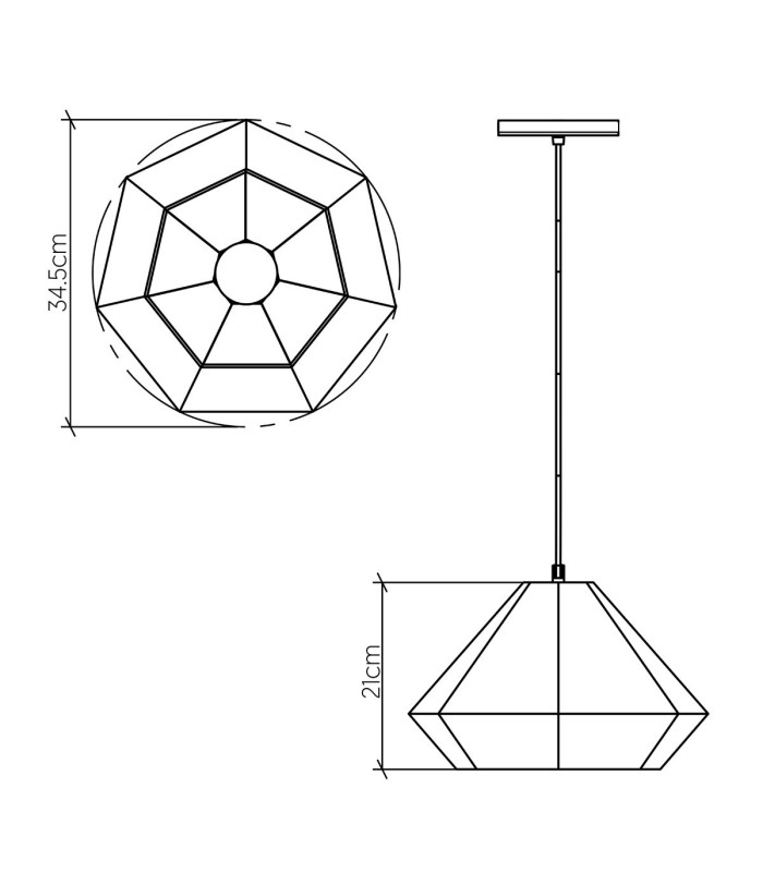 Diamond Dome Pendant Ceiling Light Teak-3