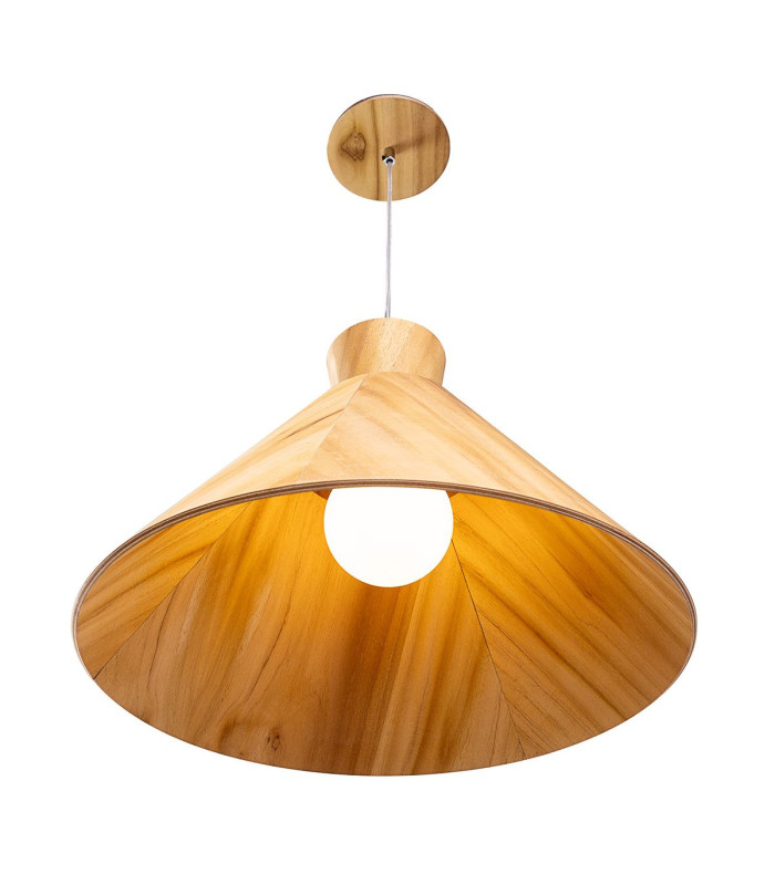 Conical Dome Pendant Ceiling Light Teak-4