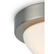 IP44 1 Light E27 Small Flush Ceiling Light, Satin Nickel with Opal White Glass - 5