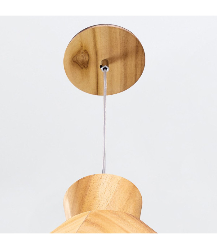 Conical Dome Pendant Ceiling Light Teak-6