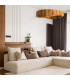 Horizon 80cm Cylindrical Pendant Ceiling Light Teak-2