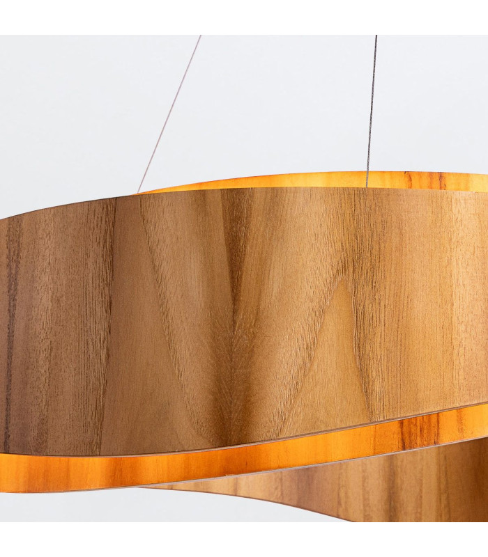 Horizon 80cm Cylindrical Pendant Ceiling Light Teak-4