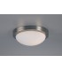 IP44 2 Light E27 Large Flush Ceiling Light, Satin Nickel with Opal White Glass - 2