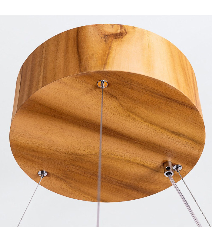 Horizon 80cm Cylindrical Pendant Ceiling Light Teak-5