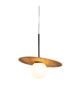 Orbit Dome Pendant Ceiling Light Teak-1