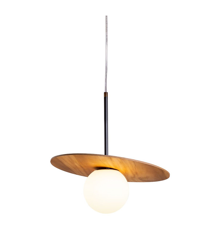 Orbit Dome Pendant Ceiling Light Teak-1
