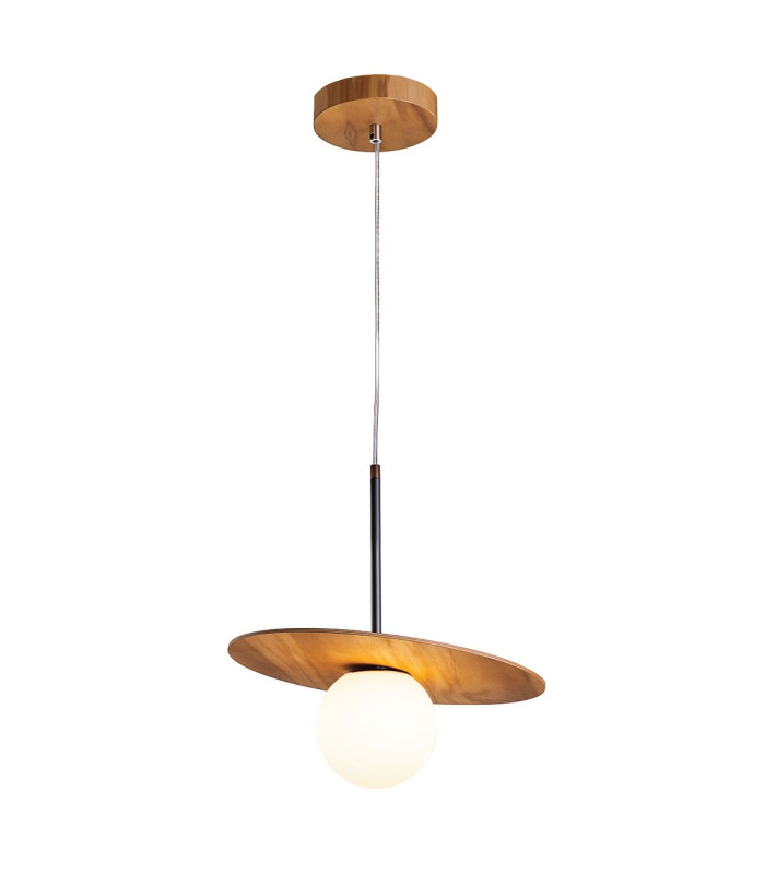 Orbit Dome Pendant Ceiling Light Teak-3