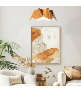 Physalis Pendant Ceiling Light Teak-2