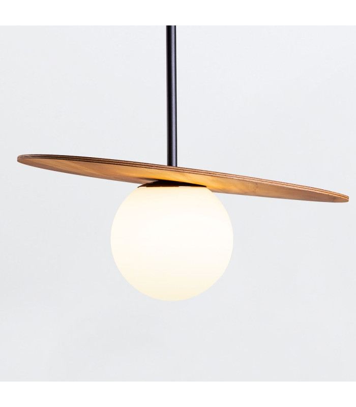 Orbit Dome Pendant Ceiling Light Teak-4