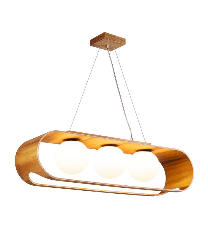 Sfera Bar Pendant Ceiling Light Teak-1