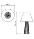 Slatted Table Lamp with Round Tapered Shade Teak-3