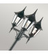 Valencia Triple Head Outdoor Lamp Post Black IP54-3