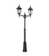 Valencia Grande Twin Head Outdoor Lamp Post Black IP54-1