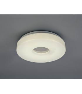 IP44 12W LED Small Flush Ceiling Light, 4000K 1000lm CRI80, Polished Chrome with White Acrylic Diffuser - 2