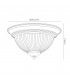 IP44 2 Light E14 Flush Ceiling Light, Antique Brass with Clear Ribbed Glass - 3