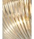 IP44 2 Light E14 Flush Ceiling Light, Antique Brass with Clear Ribbed Glass - 6