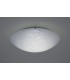 18W LED Medium Flush Ceiling Light, 400mm Round, 4000K 1500lm CRI80, Randon Line Pattern Glass with Polished Chrome Detail - 2