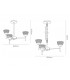 Ceiling 3 Light G9 Ceiling Pendant, Semi Ceiling, Polished Chrome with Clear Prismatic Glass - 3